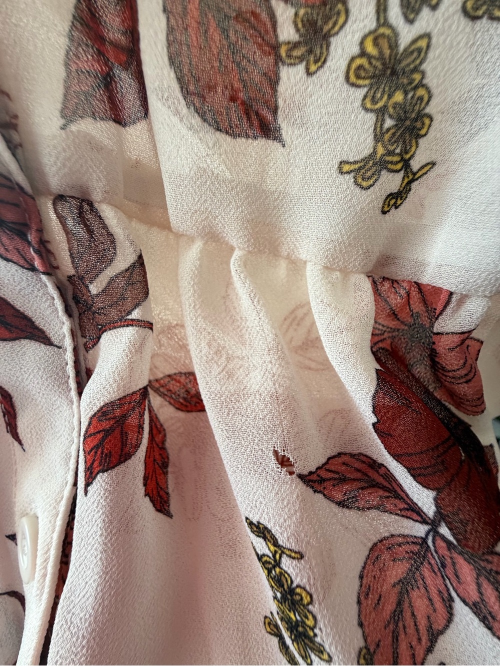 Torrid 2X Floral Lightweight Kimono Dress in Cream, yellow, teal, and Rust - Picture 3 of 6